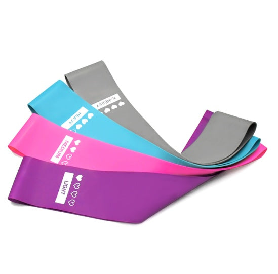 Set of resistance bands in varying colors and sizes – ideal for progressive strength training