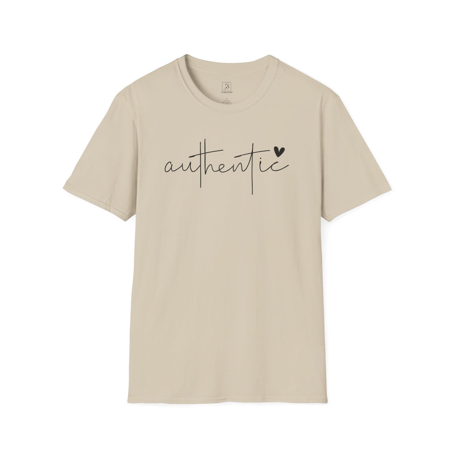 Sand Beige Authentic T-Shirt flat lay – unisex inspirational tee with authentic design