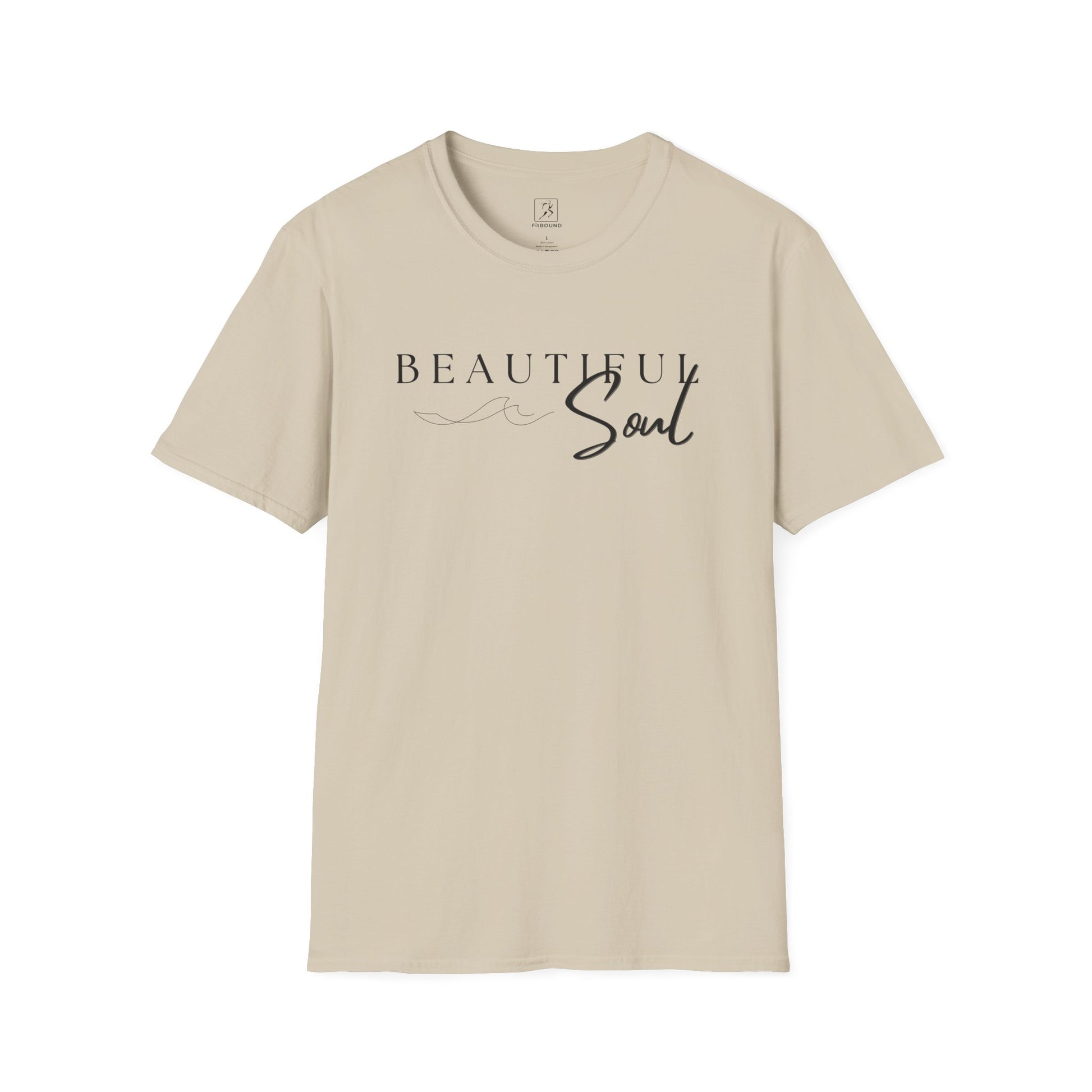 Beautiful Soul Inspirational Tee – neutral beige, elegant design
