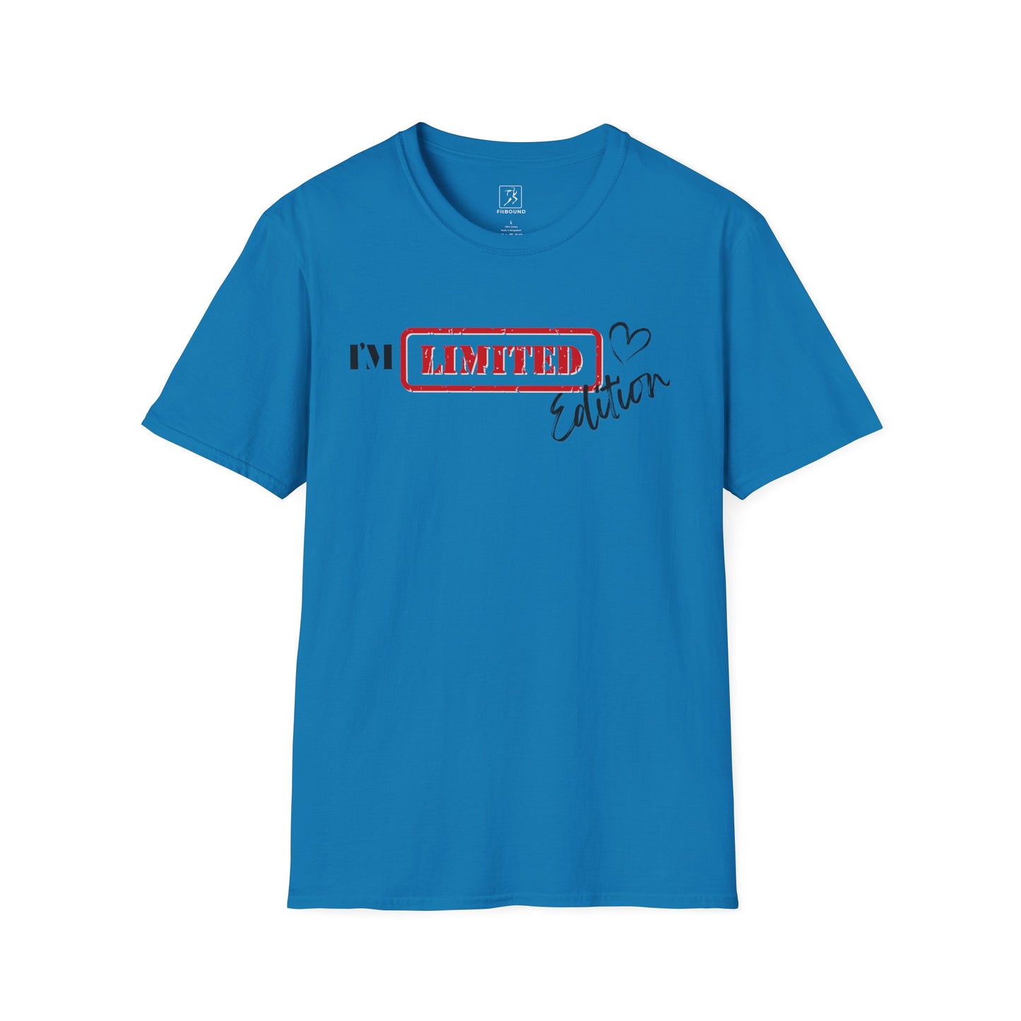 Royal blue “I’m Limited Edition” tee – vibrant and confident self-expression shirt