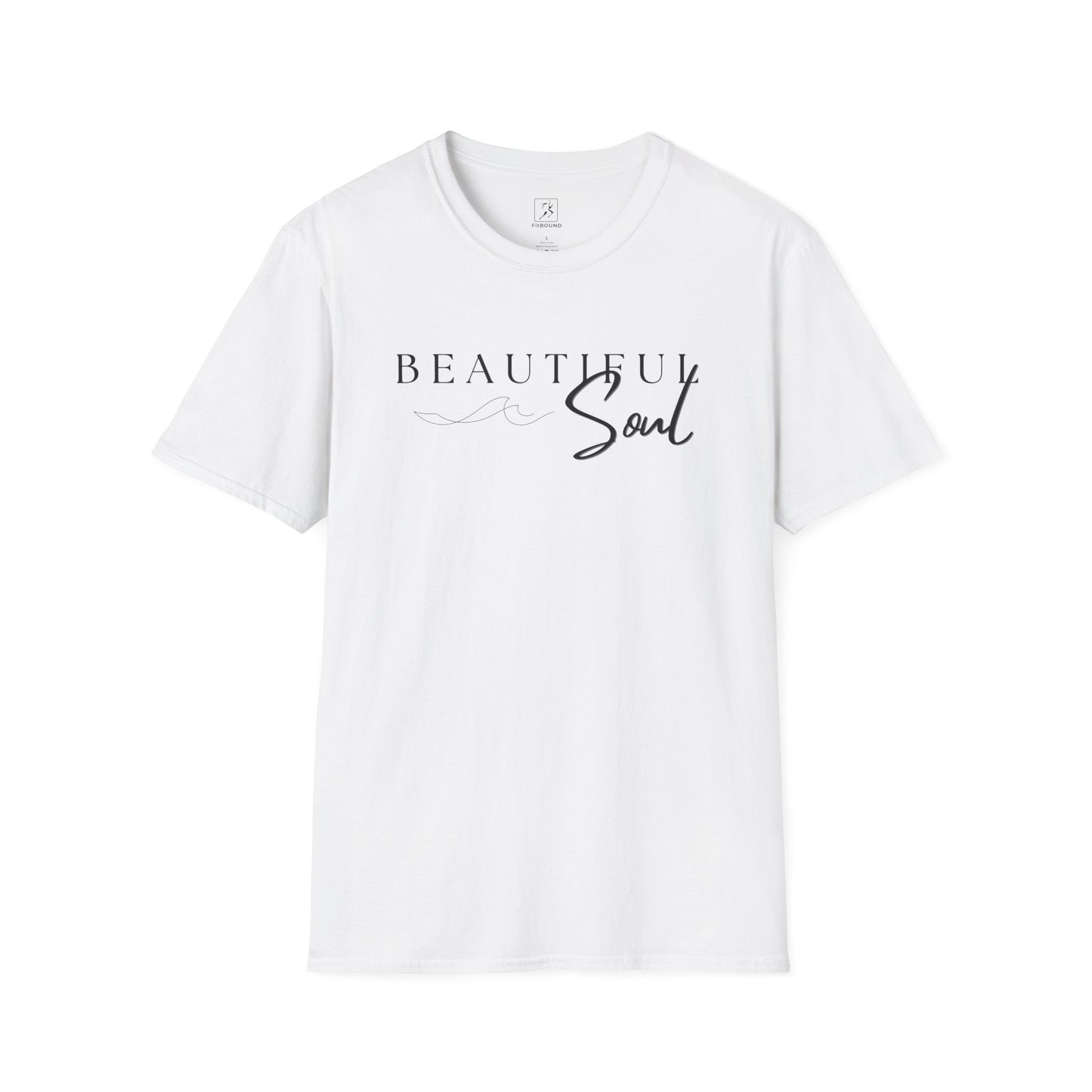 Beautiful Soul T-Shirt – white softstyle cotton, minimalist design