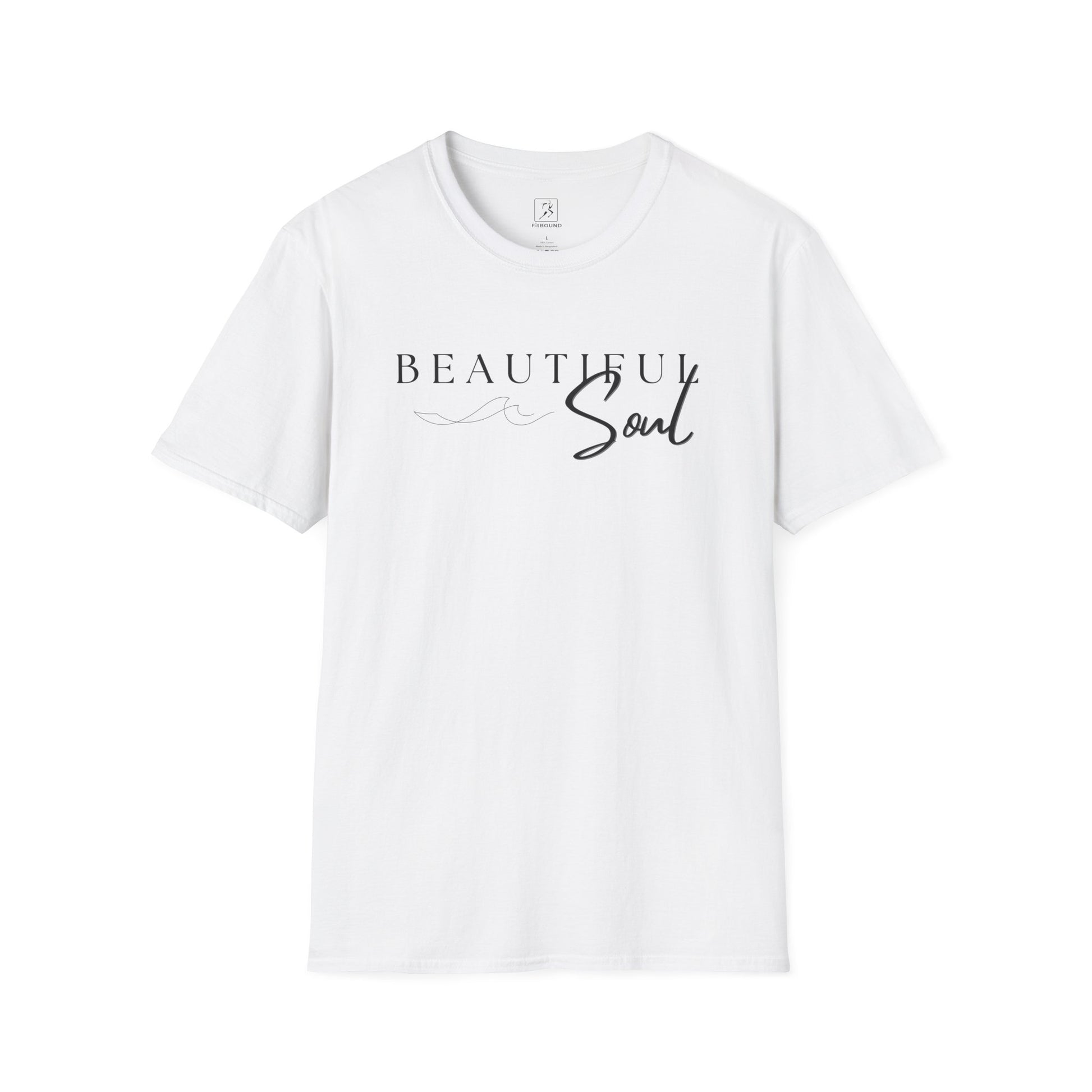 Beautiful Soul T-Shirt – white softstyle cotton, minimalist design