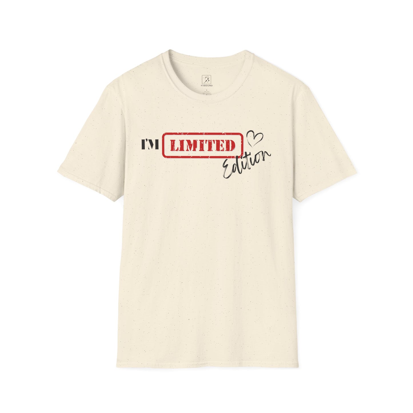 Beige “I’m Limited Edition” tee – inspirational casual wear with a minimalist twist