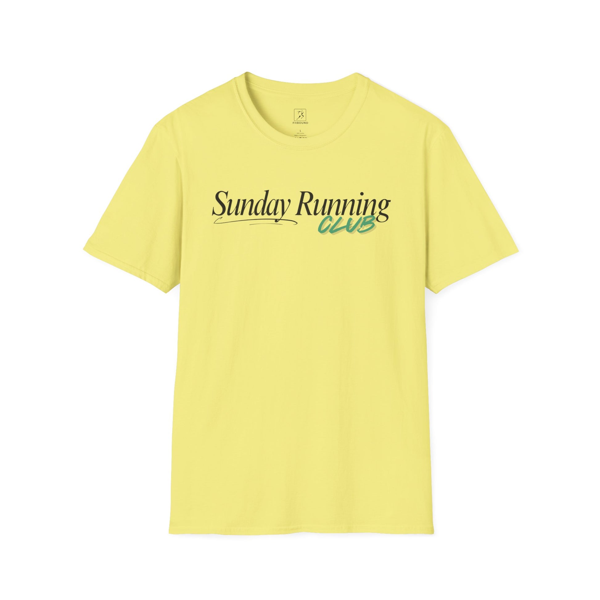 Yellow Sunday Running Club T-shirt – lightweight unisex jogging shirt