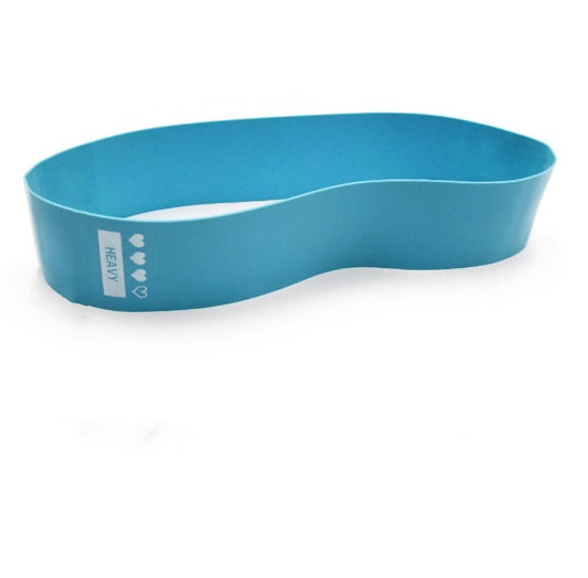 Blue resistance loop band folded – durable non-slip design for leg and hip exercises