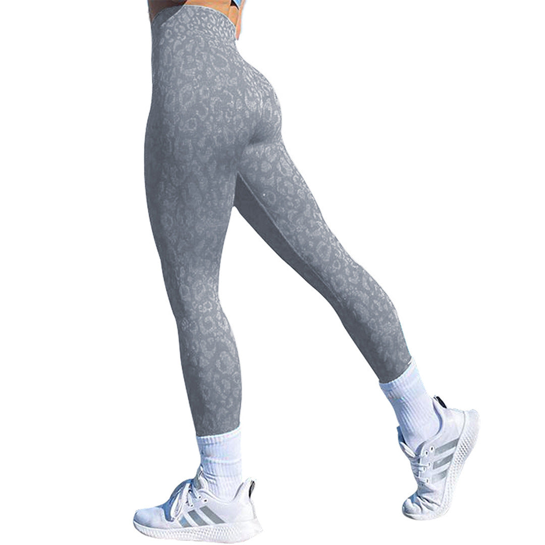Light gray activewear leggings – compression fabric with sculpted fit for workouts or casual wear